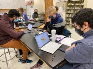Classroom of high school students for biotrek