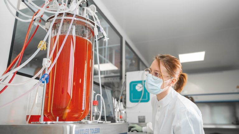 At French biotech firm TreeFrog Therapeutics, researchers can grow 15 billion human induced pluripotent stem cells in a single batch. Credit: TreeFrog Therapeutics