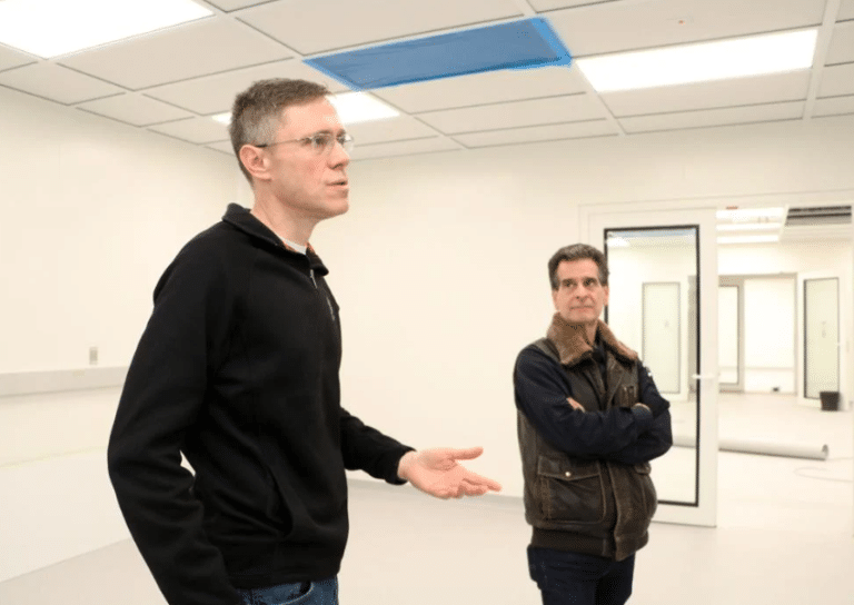 Tom Bollenbach, left, and founder Dean Kamen